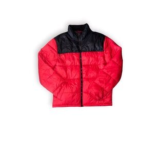 Old Navy Red and Black Men's Puffer Jacket